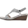 imageCLIFFS BY WHITE MOUNTAIN Womens Candelle Wedge SandalSilverMetFabric