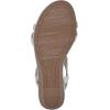 imageCLIFFS BY WHITE MOUNTAIN Womens Candelle Wedge SandalSilverMetFabric