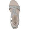 imageCLIFFS BY WHITE MOUNTAIN Womens Candelle Wedge SandalSilverMetFabric