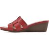 imageCLIFFS BY WHITE MOUNTAIN Womens Candyce Wedge SandalRedBurnishedSmooth