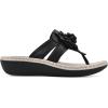 imageCLIFFS BY WHITE MOUNTAIN Womens Cassia Mini Wedge Flower Flip Flop SandalBlackSmooth
