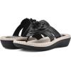 imageCLIFFS BY WHITE MOUNTAIN Womens Cassia Mini Wedge Flower Flip Flop SandalBlackSmooth