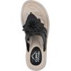 imageCLIFFS BY WHITE MOUNTAIN Womens Cassia Mini Wedge Flower Flip Flop SandalBlackSmooth
