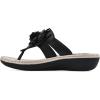 imageCLIFFS BY WHITE MOUNTAIN Womens Cassia Mini Wedge Flower Flip Flop SandalBlackSmooth