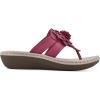 imageCLIFFS BY WHITE MOUNTAIN Womens Cassia Mini Wedge Flower Flip Flop SandalDark FuchsiaSmooth