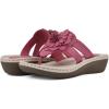 imageCLIFFS BY WHITE MOUNTAIN Womens Cassia Mini Wedge Flower Flip Flop SandalDark FuchsiaSmooth