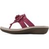 imageCLIFFS BY WHITE MOUNTAIN Womens Cassia Mini Wedge Flower Flip Flop SandalDark FuchsiaSmooth