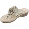 imageCLIFFS BY WHITE MOUNTAIN Womens Cassia Mini Wedge Flower Flip Flop SandalGoldmetallic