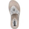 imageCLIFFS BY WHITE MOUNTAIN Womens Cassia Mini Wedge Flower Flip Flop SandalSilverMetallicSmooth
