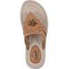 imageCLIFFS BY WHITE MOUNTAIN Womens Cassia Mini Wedge Flower Flip Flop SandalTanSmooth