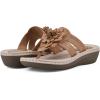 imageCLIFFS BY WHITE MOUNTAIN Womens Cassia Mini Wedge Flower Flip Flop SandalTanSmooth