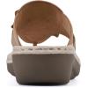 imageCLIFFS BY WHITE MOUNTAIN Womens Cassia Mini Wedge Flower Flip Flop SandalTanSmooth