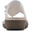 imageCLIFFS BY WHITE MOUNTAIN Womens Cassia Mini Wedge Flower Flip Flop SandalWhiteSmooth