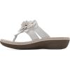 imageCLIFFS BY WHITE MOUNTAIN Womens Cassia Mini Wedge Flower Flip Flop SandalWhiteSmooth