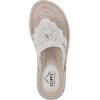 imageCLIFFS BY WHITE MOUNTAIN Womens Cassia Mini Wedge Flower Flip Flop SandalWhiteSmooth