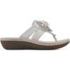 imageCLIFFS BY WHITE MOUNTAIN Womens Cassia Mini Wedge Flower Flip Flop SandalWhiteSmooth