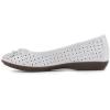 imageCLIFFS BY WHITE MOUNTAIN Womens Cheryl Cushioned Ballet FlatWhiteBurnishedSmooth