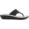 imageCLIFFS BY WHITE MOUNTAIN Womens Cienna Mini Wedge Flip Flop SandalBlackFabric
