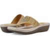 imageCLIFFS BY WHITE MOUNTAIN Womens Cienna Mini Wedge Flip Flop SandalMarigoldFabric