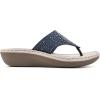 imageCLIFFS BY WHITE MOUNTAIN Womens Cienna Mini Wedge Flip Flop SandalNavyFabric