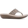 imageCLIFFS BY WHITE MOUNTAIN Womens Cienna Mini Wedge Flip Flop SandalStoneFabric