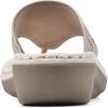 imageCLIFFS BY WHITE MOUNTAIN Womens Cienna Mini Wedge Flip Flop SandalStoneFabric