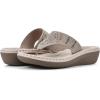 imageCLIFFS BY WHITE MOUNTAIN Womens Cienna Mini Wedge Flip Flop SandalStoneFabric