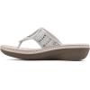 imageCLIFFS BY WHITE MOUNTAIN Womens Cienna Mini Wedge Flip Flop SandalWhiteFabric