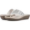 imageCLIFFS BY WHITE MOUNTAIN Womens Cienna Mini Wedge Flip Flop SandalWhiteFabric