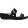 imageCLIFFS BY WHITE MOUNTAIN Womens Colletta Wedge SandalBlackBurnishedSmooth