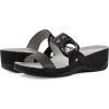 imageCLIFFS BY WHITE MOUNTAIN Womens Colletta Wedge SandalBlackBurnishedSmooth