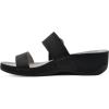 imageCLIFFS BY WHITE MOUNTAIN Womens Colletta Wedge SandalBlackBurnishedSmooth