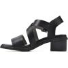 imageCLIFFS BY WHITE MOUNTAIN Womens Cordovan Strappy Low Block Heel SandalBlackBurnishedSmooth