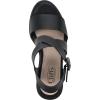 imageCLIFFS BY WHITE MOUNTAIN Womens Cordovan Strappy Low Block Heel SandalBlackBurnishedSmooth