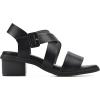 imageCLIFFS BY WHITE MOUNTAIN Womens Cordovan Strappy Low Block Heel SandalBlackBurnishedSmooth