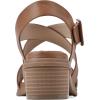 imageCLIFFS BY WHITE MOUNTAIN Womens Cordovan Strappy Low Block Heel SandalWhiskeyBurnishedSmooth