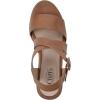 imageCLIFFS BY WHITE MOUNTAIN Womens Cordovan Strappy Low Block Heel SandalWhiskeyBurnishedSmooth