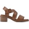 imageCLIFFS BY WHITE MOUNTAIN Womens Cordovan Strappy Low Block Heel SandalWhiskeyBurnishedSmooth