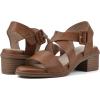 imageCLIFFS BY WHITE MOUNTAIN Womens Cordovan Strappy Low Block Heel SandalWhiskeyBurnishedSmooth