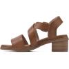 imageCLIFFS BY WHITE MOUNTAIN Womens Cordovan Strappy Low Block Heel SandalWhiskeyBurnishedSmooth