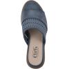 imageCLIFFS BY WHITE MOUNTAIN Womens Corley Block Heeled SandalDk BlueBurnishedSmooth