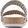 imageCLIFFS BY WHITE MOUNTAIN Womens Thankful Slide SandalSilverMetallicSmooth