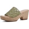 imageCLIFFS BY WHITE MOUNTAIN Womens Biankka Platform Woven Slide SandalSage GreenWovenPu