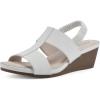 imageCLIFFS BY WHITE MOUNTAIN Womens Candea Wedge SandalWhiteBurnishedSmooth