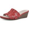 imageCLIFFS BY WHITE MOUNTAIN Womens Candyce Wedge SandalRedBurnishedSmooth