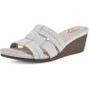 imageCLIFFS BY WHITE MOUNTAIN Womens Candyce Wedge SandalWhiteBurnishedSmooth