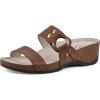 imageCLIFFS BY WHITE MOUNTAIN Womens Colletta Wedge SandalLt BrownBurnishedSmooth