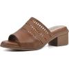 imageCLIFFS BY WHITE MOUNTAIN Womens Corley Block Heeled SandalWhiskeyBurnishedSmooth