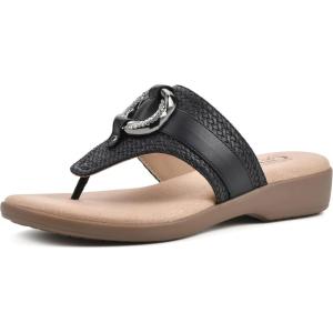 imageCLIFFS BY WHITE MOUNTAIN Womens Benedict Mini Wedge SandalBlackWoven