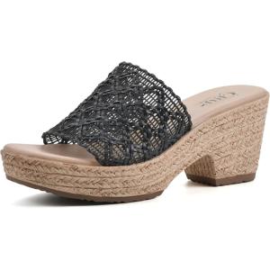 imageCLIFFS BY WHITE MOUNTAIN Womens Biankka Platform Woven Slide SandalBlackWovenPu